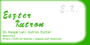 eszter kutron business card